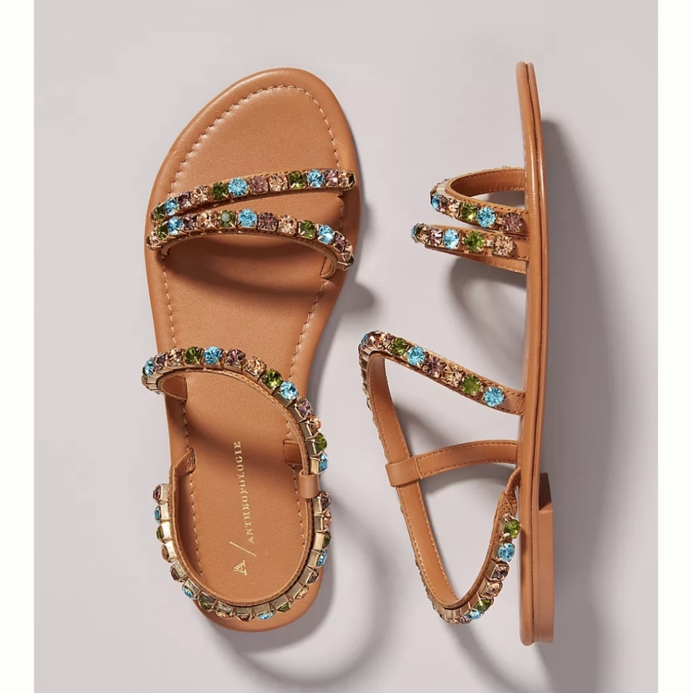 NWT Anthropologie Alexis Embellished Sandals